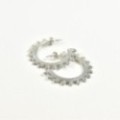BOUCLES ANNEAUX ENTRELACES ACIER INOXYDABLE SILVER PETIT PRIX