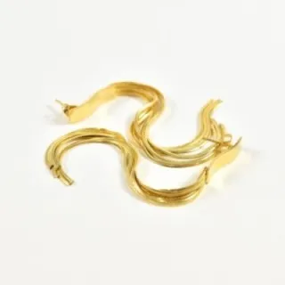 BOUCLES LONGS FILS ACIER INOXYDABLE GOLD PETIT PRIX