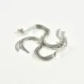 BOUCLES ANNEAUX ENTRELACES ACIER INOXYDABLE SILVER PETIT PRIX