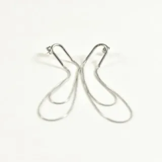 BOUCLES DEUX CHAINETTES ACIER INOXYDABLE SILVER PETIT PRIX