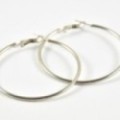 BOUCLES GRANDES CREOLES FINES ACIER INOXYDABLE SILVER PETIT PRIX
