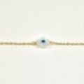 BRACELET OEIL TREFLE ACIER INOXYDABLE GOLD PETIT PRIX