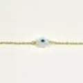 BRACELET OEIL TREFLE ACIER INOXYDABLE GOLD PETIT PRIX