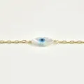 BRACELET OEIL OVALE ACIER INOXYDABLE GOLD PETIT PRIX