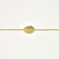 BRACELET PERLES GRIS METALLISE MEDAILLON ACIER INOX GOLD PETIT PRIX