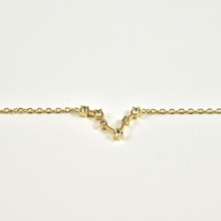 BRACELET CONSTELLATION POISSON ACIER INOXYDABLE GOLD PETIT PRIX