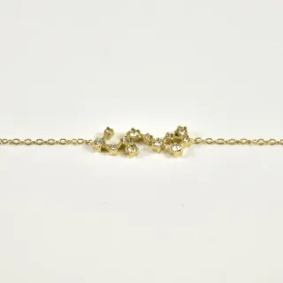 BRACELET PERLES GRIS METALLISE MEDAILLON ACIER INOX GOLD PETIT PRIX