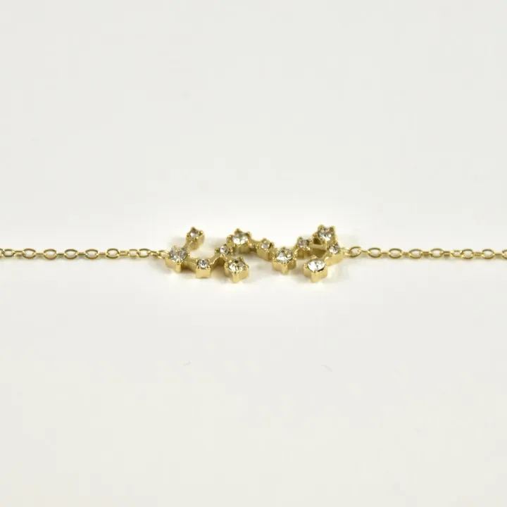 BRACELET PERLES GRIS METALLISE MEDAILLON ACIER INOX GOLD PETIT PRIX