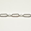 BRACELET PERLES GRIS METALLISE MEDAILLON ACIER INOX GOLD PETIT PRIX