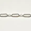 BRACELET PERLES GRIS METALLISE MEDAILLON ACIER INOX GOLD PETIT PRIX