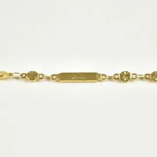 BRACELET PASTILLES RONDES ET RECTANGLE ACIER INOX GOLD PETIT PRIX