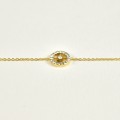 BRACELET PERLES GRIS METALLISE MEDAILLON ACIER INOX GOLD PETIT PRIX