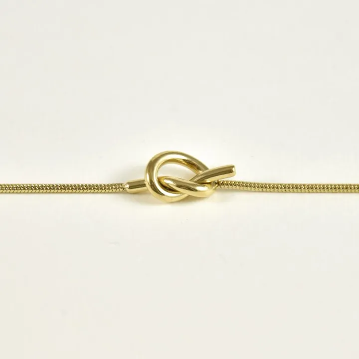 BRACELET MAILLE SERPENT NOEUD ACIER INOXYDABLE GOLD PETIT PRIX