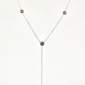 COLLIER CRAVATE RONDS STRASS ACIER INOXYDABLE SILVER PETIT PRIX