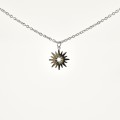 COLLIER SOLEIL AJOURE ACIER INOXYDABLE SILVER PETIT PRIX