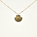 COLLIER COQUILLAGE ACIER INOXYDABLE GOLD PETIT PRIX