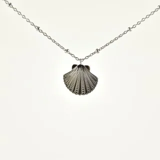 COLLIER COQUILLAGE ACIER INOXYDABLE SILVER PETIT PRIX