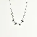 COLLIER LOVE ACIER INOXYDABLE SILVER PETIT PRIX