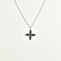 COLLIER FLEUR MARTELEE ACIER INOXYDABLE SILVER PETIT PRIX
