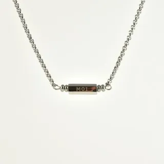 COLLIER TOI ET MOI ACIER INOXYDABLE SILVER PETIT PRIX
