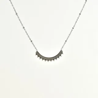 COLLIER ARC DE CERCLE PERLES ACIER INOXYDABLE SIVLER PETIT PRIX