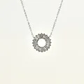 COLLIER ROND STRASS ACIER INOXYDABLE SILVER PETIT PRIX