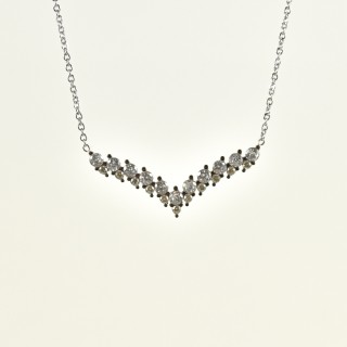 COLLIER VAGUE STRASS ACIER INOXYDABLE SILVER PETIT PRIX