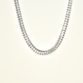 COLLIER RIVIERE DE STRASS ACIER INOXYDABLE SILVER PETIT PRIX