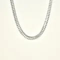COLLIER RIVIERE DE STRASS ACIER INOXYDABLE SILVER PETIT PRIX