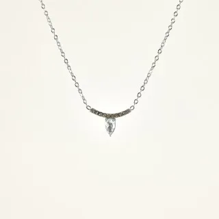 COLLIER COURBE STRASS ACIER INOXYDABLE SILVER PETIT PRIX