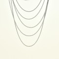 COLLIER SEPT RANGS MAILLE BILLE EN ACIER INOXYDABLE SILVER PETIT PRIX
