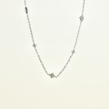 COLLIER ETOILES STRASS ACIER INOXYDABLE SILVER PETIT PRIX