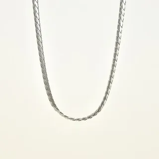 COLLIER GROSSE MAILLE ANGLAISE ACIER INOXYDABLE SILVER PETIT PRIX