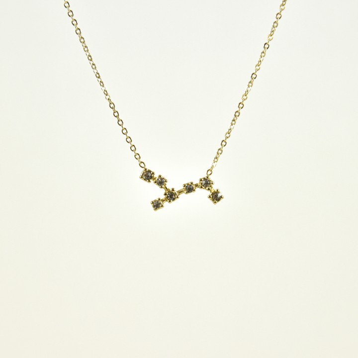 COLLIER CONSTELLATION VIERGE ACIER INOXYDABLE GOLD PETIT PRIX
