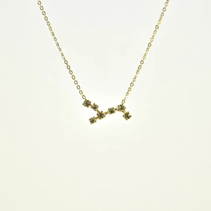 COLLIER CONSTELLATION VIERGE ACIER INOXYDABLE GOLD PETIT PRIX