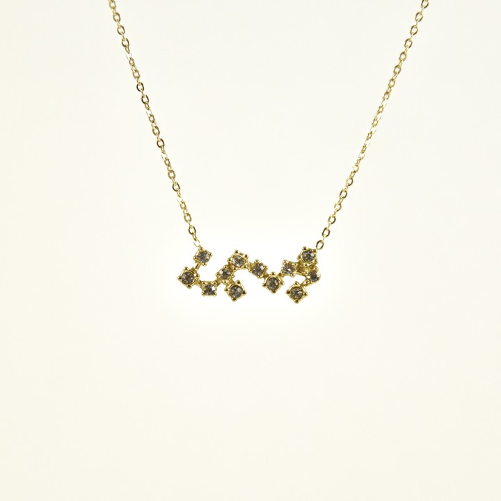 COLLIER CONSTELLATION SCOPRION ACIER INOXYDABLE GOLD PETIT PRIX