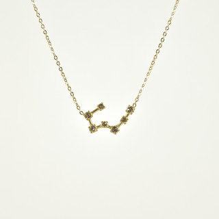 COLLIER CONSTELLATION CANCER ACIER INOXYDABLE GOLD PETIT PRIX