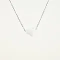 COLLIER TREFLE BLANC ACIER INOXYDABLE SILVER PETIT PRIX