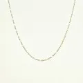 COLLIER PERLES NOIRES ACIER INOXYDABLE GOLD PETIT PRIX