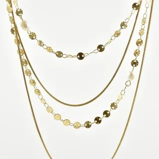 COLLIER MAILLE SERPENT ACIER INOXYDABLE GOLD PETIT PRIX