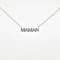 COLLIER MAMAN EFFET PIQUE ACIER INOXYDABLE SILVER PETIT PRIX