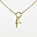 COLLIER MAILLE SERPENT ACIER INOXYDABLE GOLD PETIT PRIX