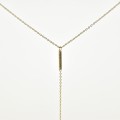 COLLIER PENDANT STRASS ACIER INOXYDABLE GOLD PETIT PRIX