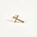 PUCE CROIX STRASS ACIER INOXYDABLE GOLD PETIT PRIX