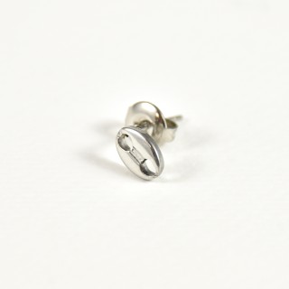 BOUCLE GRAIN DE CAFE ACIER INOXYDABLE SILVER PETIT PRIX