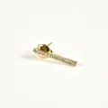 PUCE BARRE STRASS ACIER INOXYDABLE GOLD PETIT PRIX