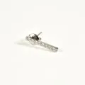 BOUCLE BARRE STRASS ACIER INOXYDABLE SILVER PETIT PRIX
