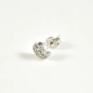 PUCE ETOILE ET LUNE ACIER INOXYDABLE SILVER PETIT PRIX