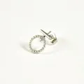 PUCE CERCLE ET TIGE ACIER INOXYDABLE SILVER PETIT PRIX