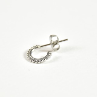 PUCE ANNEAU PERLES ACIER INOXYDABLE SILVER PETIT PRIX